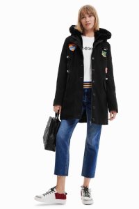 Dámské Bundy Desigual Detachable faux-fur gilet parka | 908762AQP