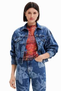 Dámské Bundy Desigual Floral denim | 583291IRF