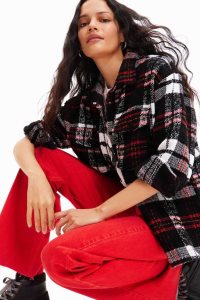 Dámské Bundy Desigual Plaid straight | 739486LSK