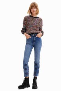 Dámské Džíny Desigual Flared cropped | 502483KUA