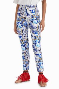 Dámské Legíny Desigual Stella Jean printed slim trousers | 698124RBE