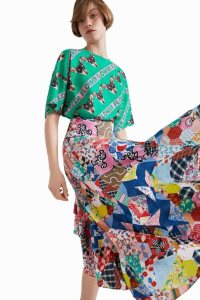 Dámské Sukně Desigual Johnson Hartig asymmetric patchwork | 452830KUO