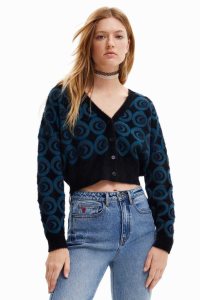 Dámské Svetry Desigual Retro geometric buttons cardigan | 125897LJO