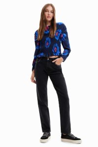 Dámské Topy Desigual Floral ruched blouse | 548721EQJ