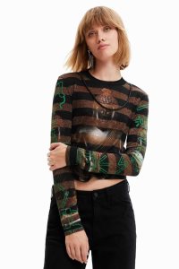 Dámské Tričko Desigual Buddha striped | 495763ZUY