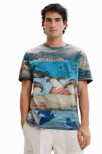 Pánské Polo Triko Desigual Japanese print short-sleeve | 803756APK