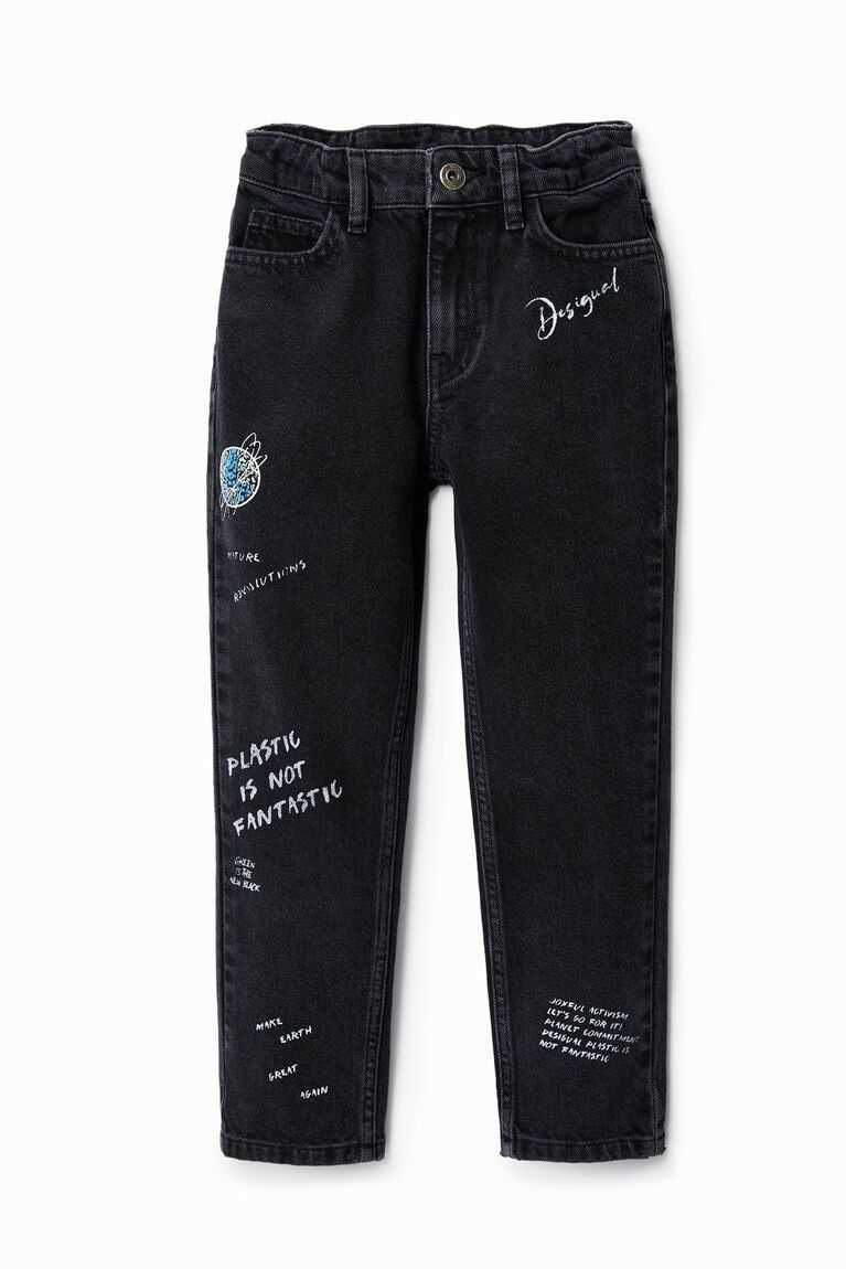 Chlapecké Kalhoty Desigual Handwritten text jeans | 264718CEF