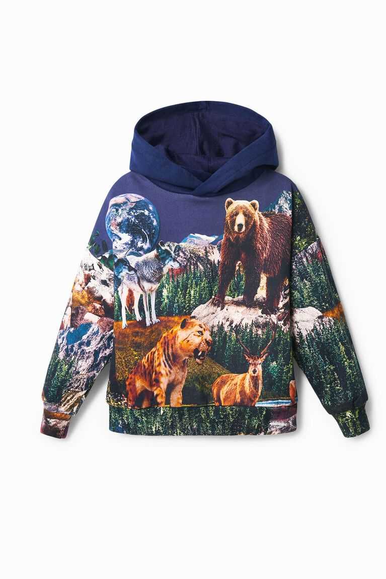 Chlapecké Mikiny Desigual Digitální print animal hoodie | 372694KXO