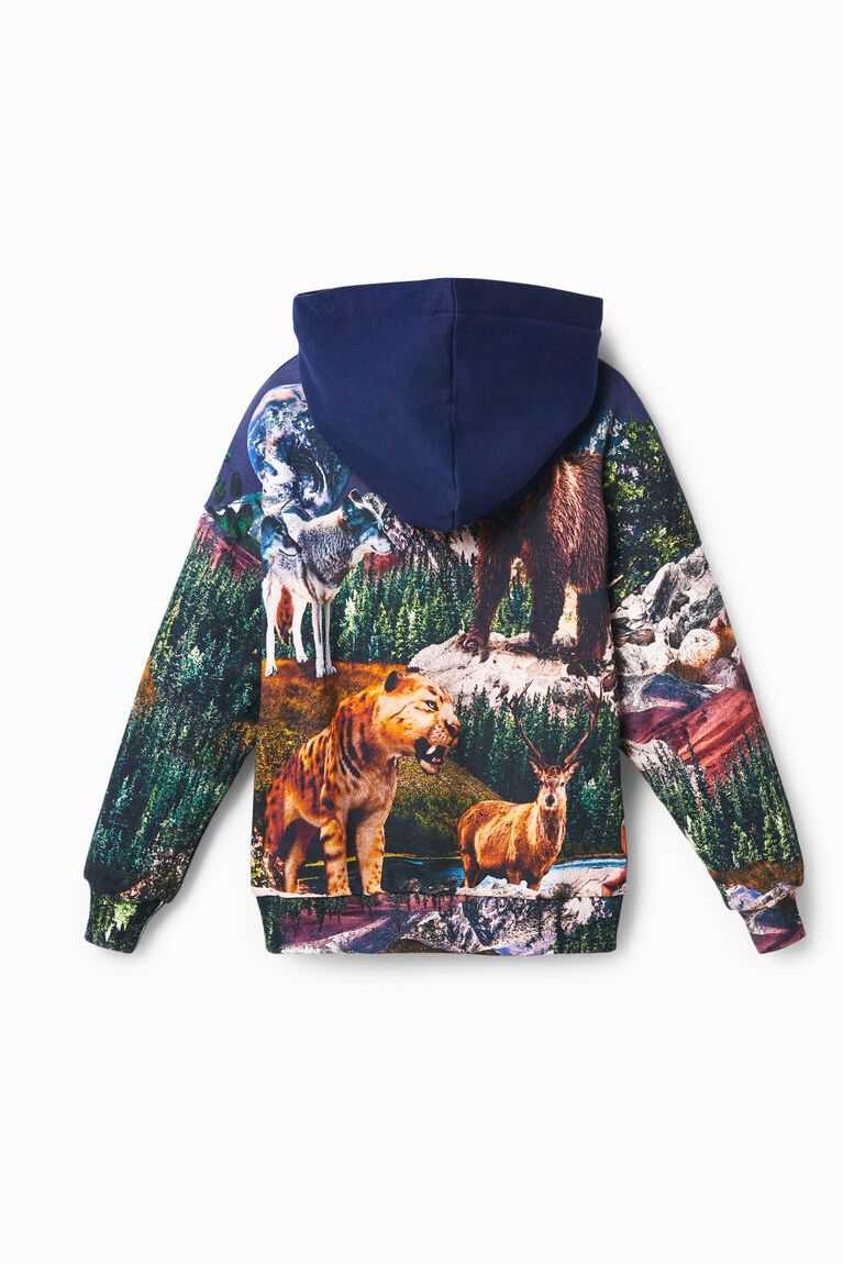 Chlapecké Mikiny Desigual Digitální print animal hoodie | 372694KXO