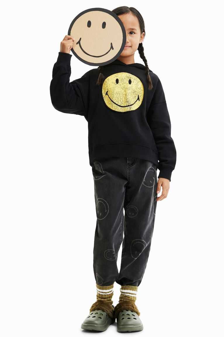 Chlapecké Mikiny Desigual Smiley hoodie | 035721RUT