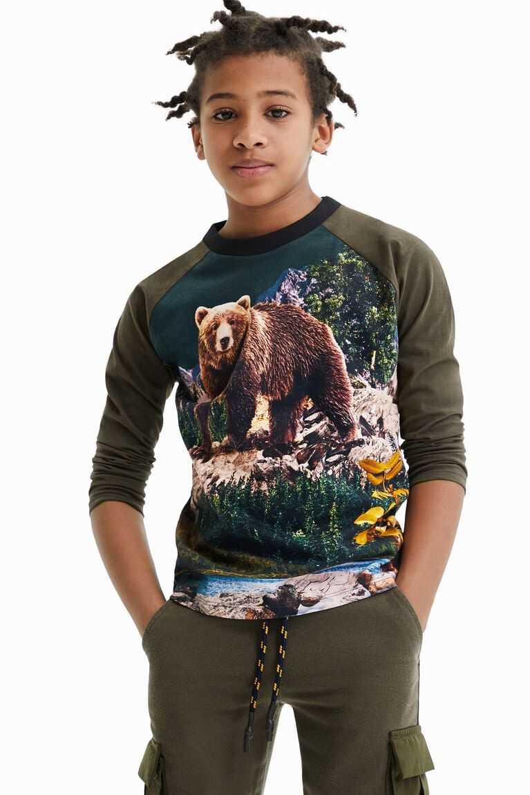 Chlapecké Tričko Desigual Long-sleeve bear | 627843DNO