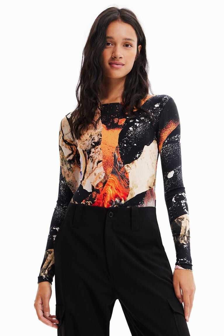 Dámské Body Desigual Digitální print slim | 634589RJM