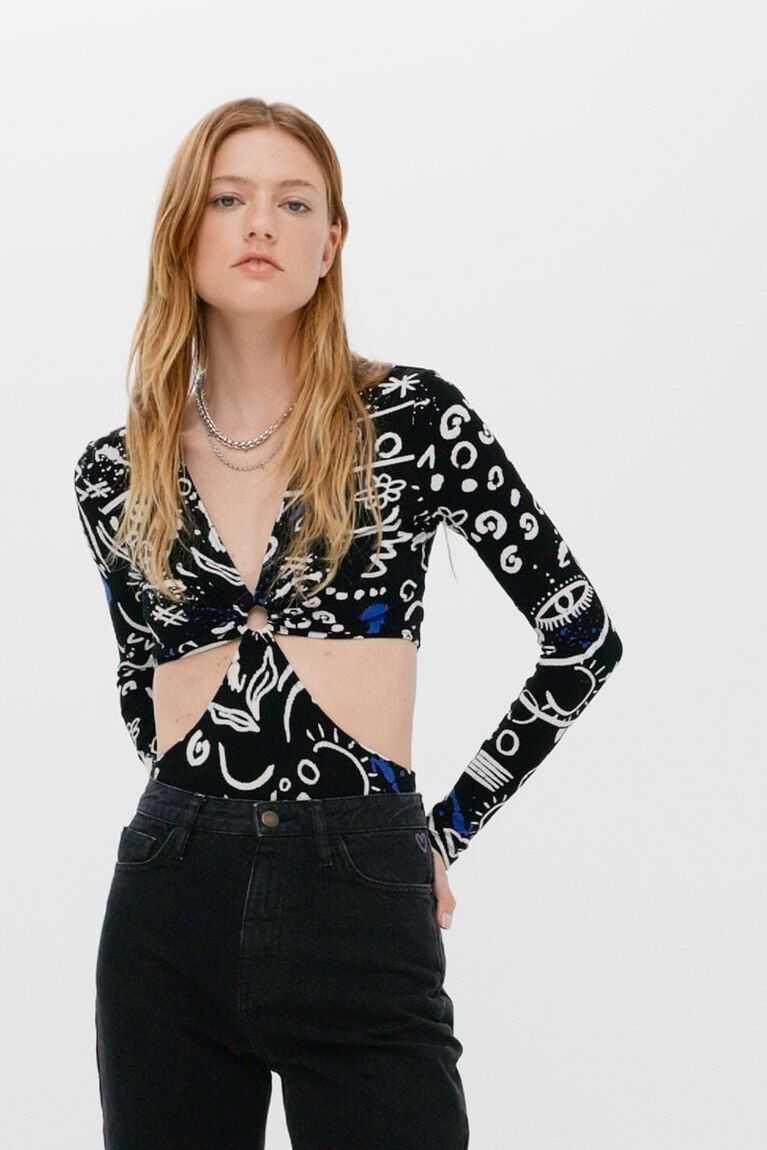 Dámské Body Desigual Hand-drawn illustration cut-out | 246350PWG