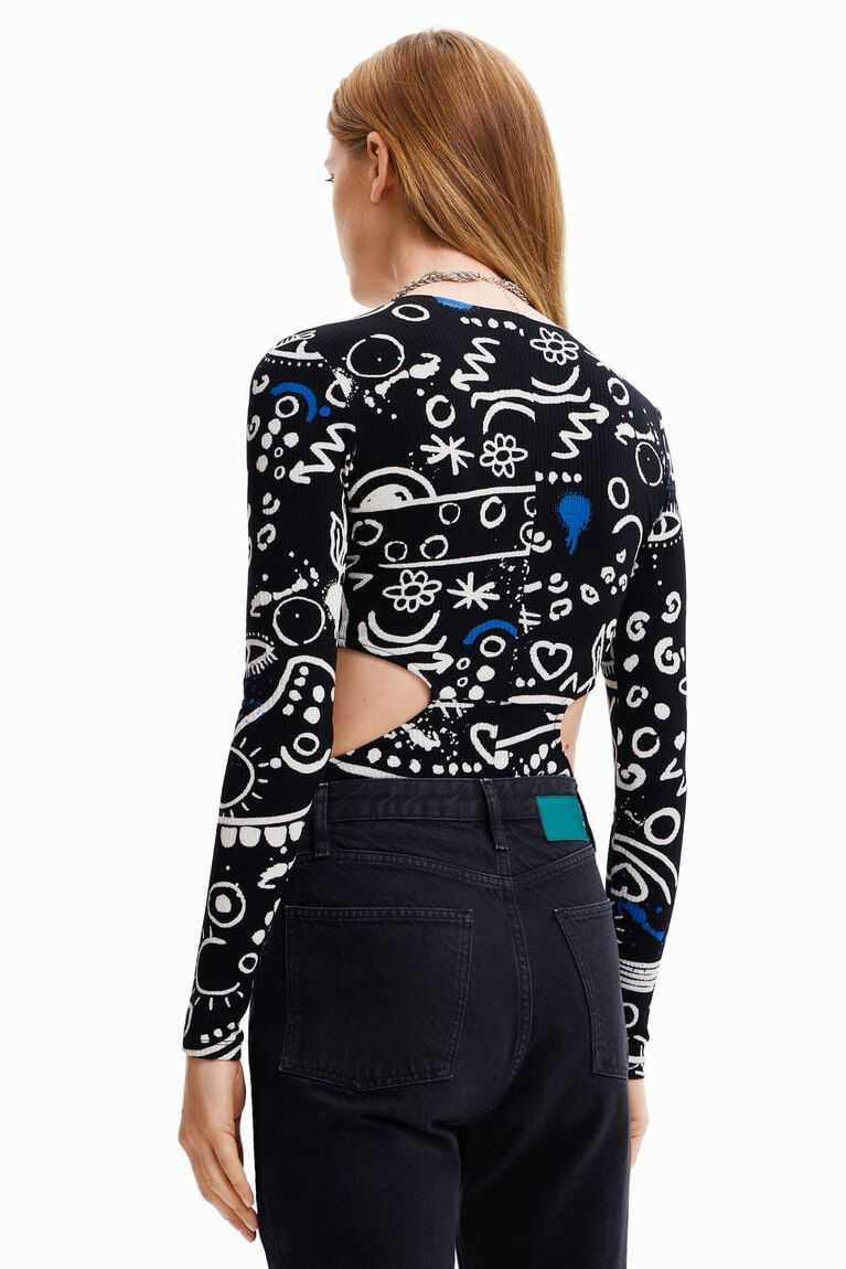 Dámské Body Desigual Hand-drawn illustration cut-out | 246350PWG