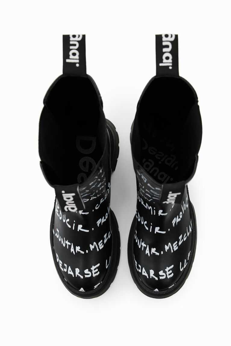 Dámské Boty Desigual High Chelsea with messages | 754196EFO