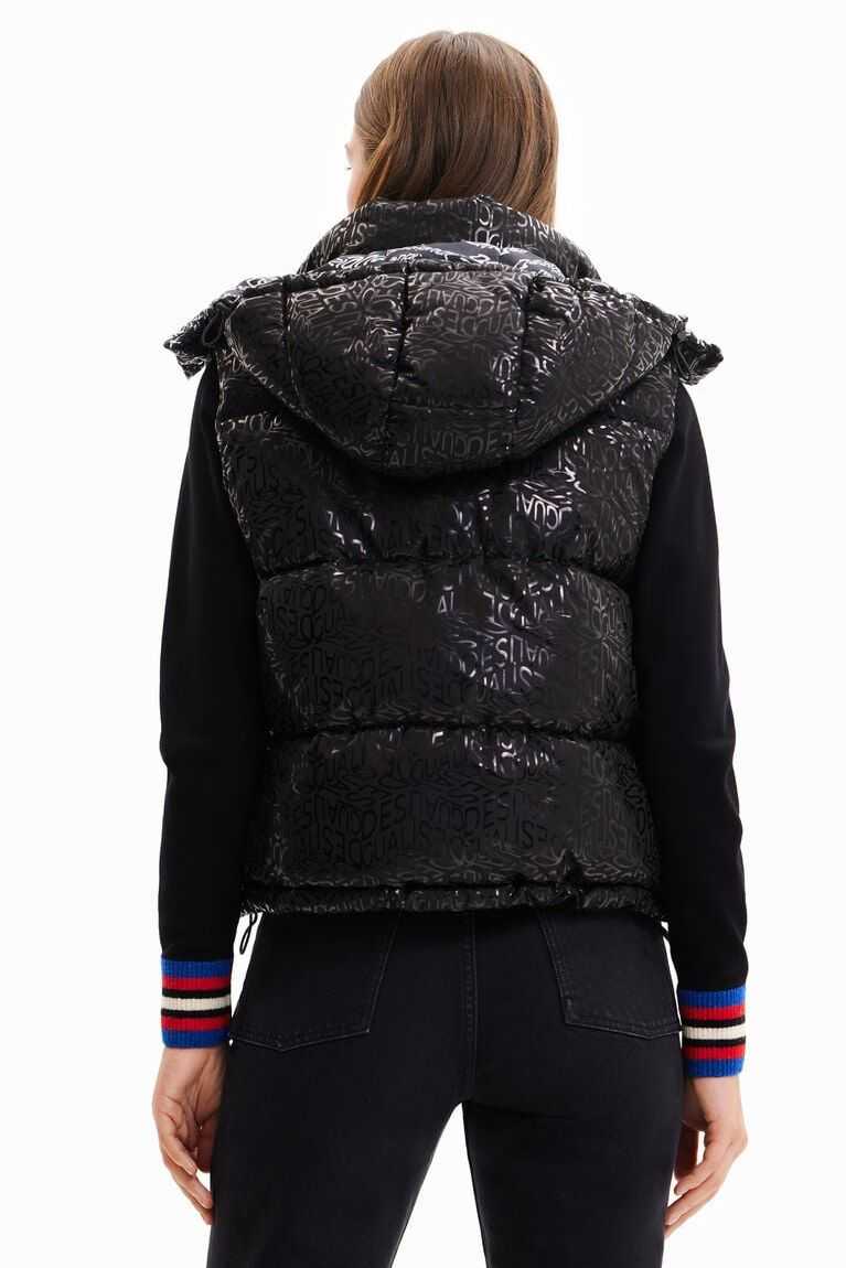 Dámské Bunda Puffer Desigual Logo quilted gilet | 509134COA