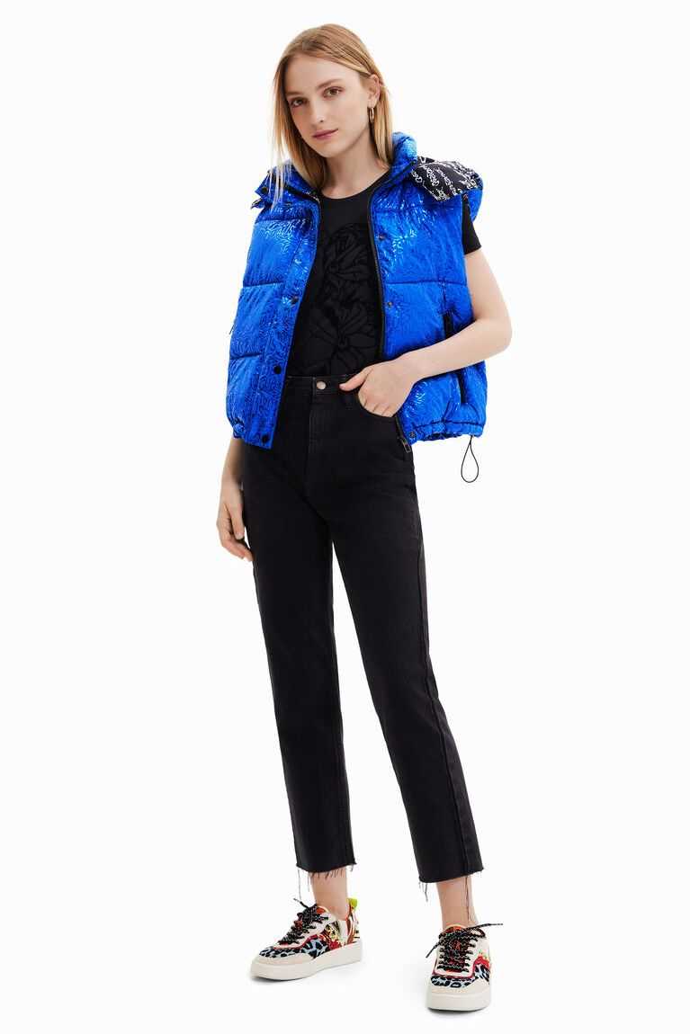 Dámské Bunda Puffer Desigual Logo quilted gilet | 942061HYC