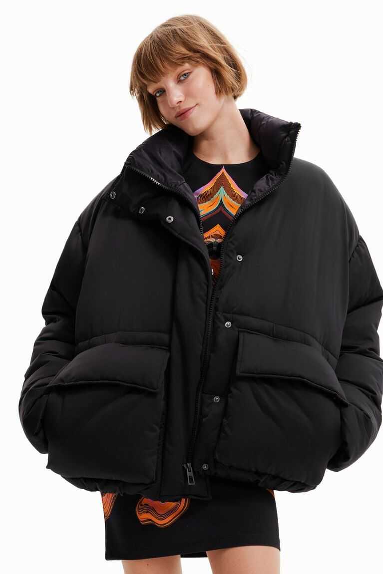 Dámské Bunda Puffer Desigual Maria Escote oversize padded | 814359WTP