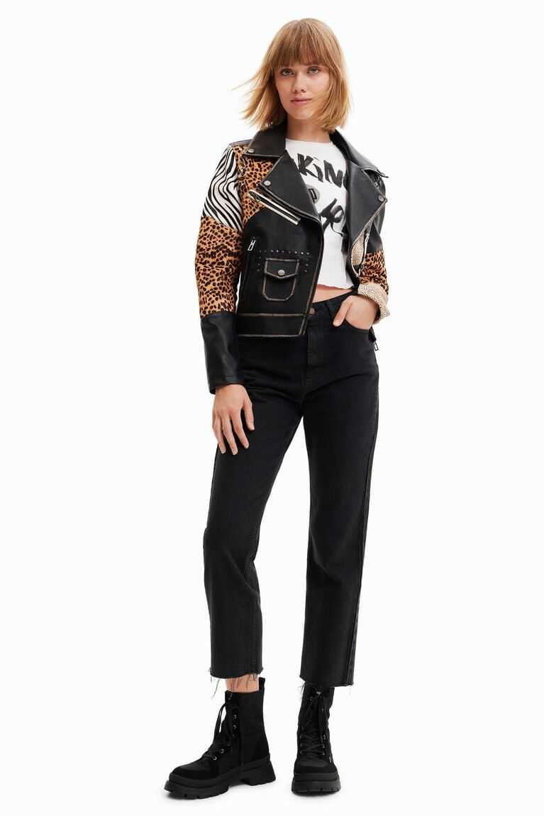 Dámské Bundy Desigual Animal print biker | 482369MRG