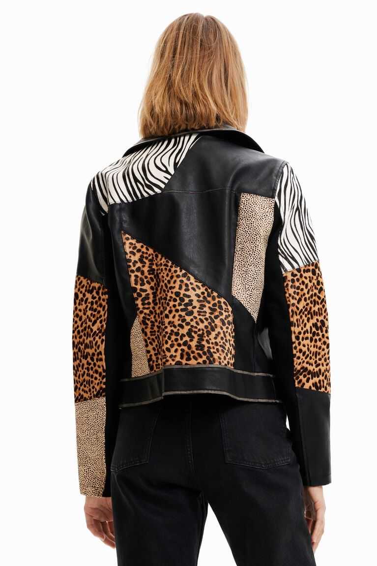 Dámské Bundy Desigual Animal print biker | 482369MRG