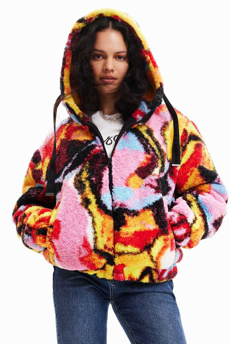 Dámské Bundy Desigual Digitální print fleece | 613042OQG