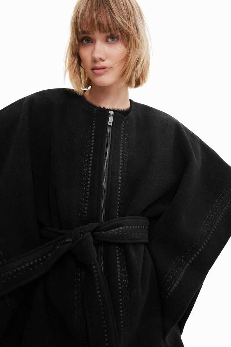 Dámské Bundy Desigual Embroidered poncho | 651279KMV