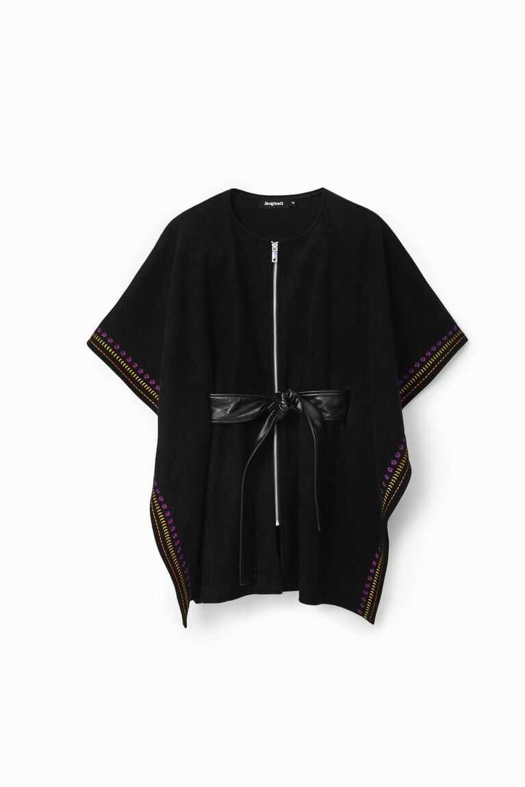 Dámské Bundy Desigual Embroidered poncho | 681029LQD