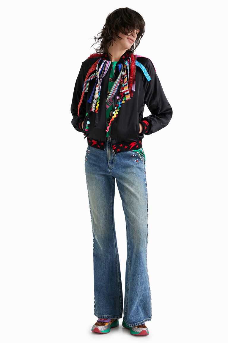 Dámské Bundy Desigual Johnson Hartig ribbon bomber | 628340SOG