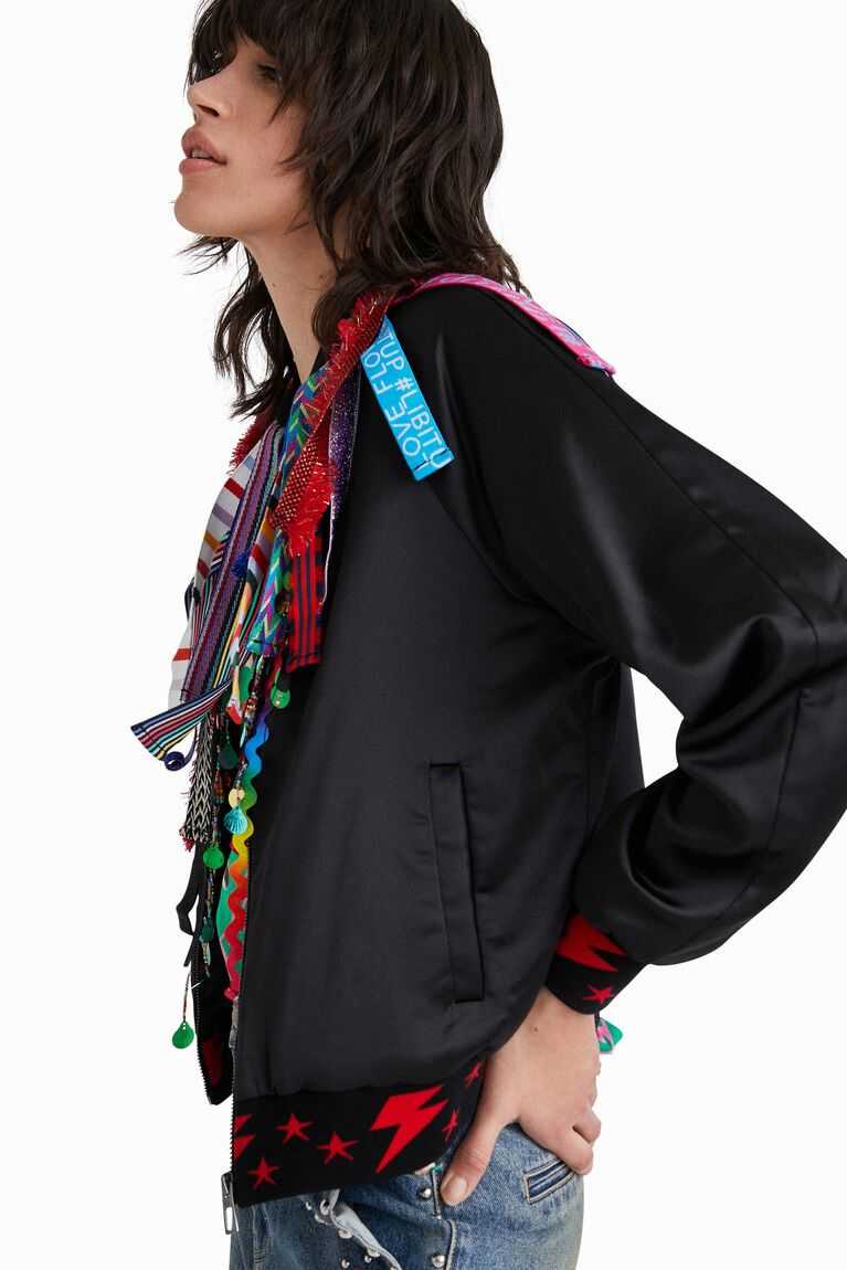 Dámské Bundy Desigual Johnson Hartig ribbon bomber | 628340SOG