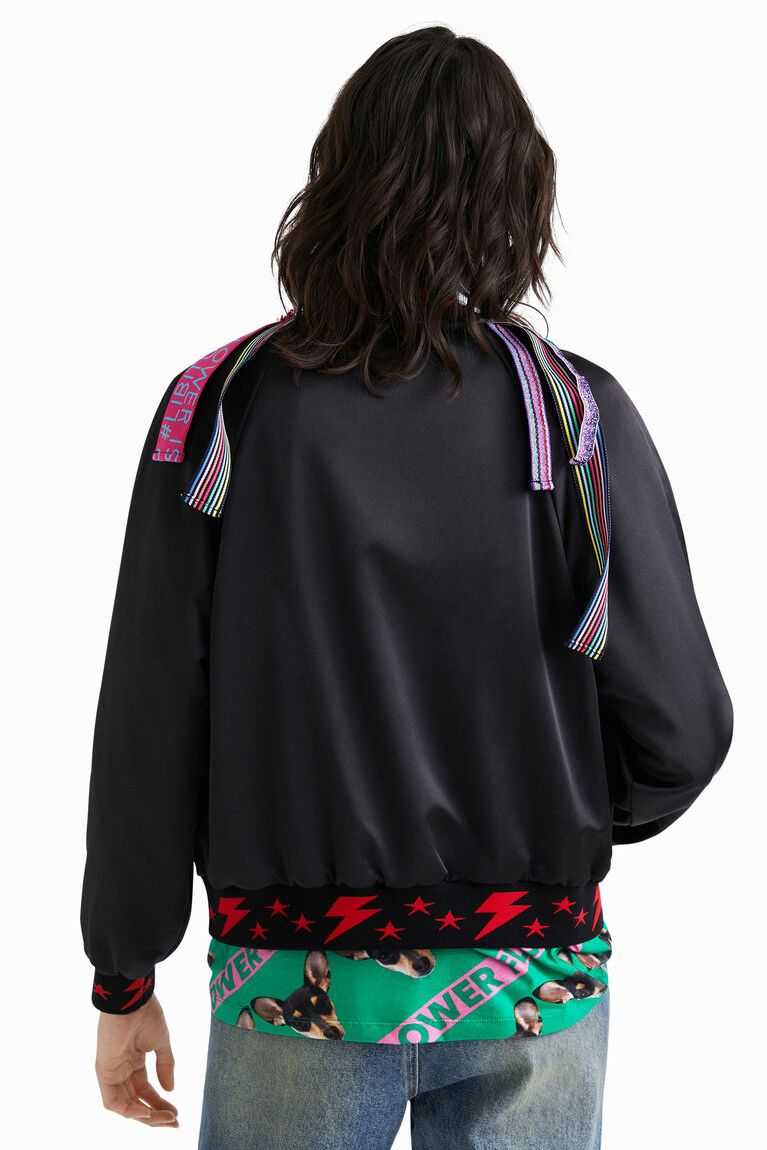 Dámské Bundy Desigual Johnson Hartig ribbon bomber | 628340SOG