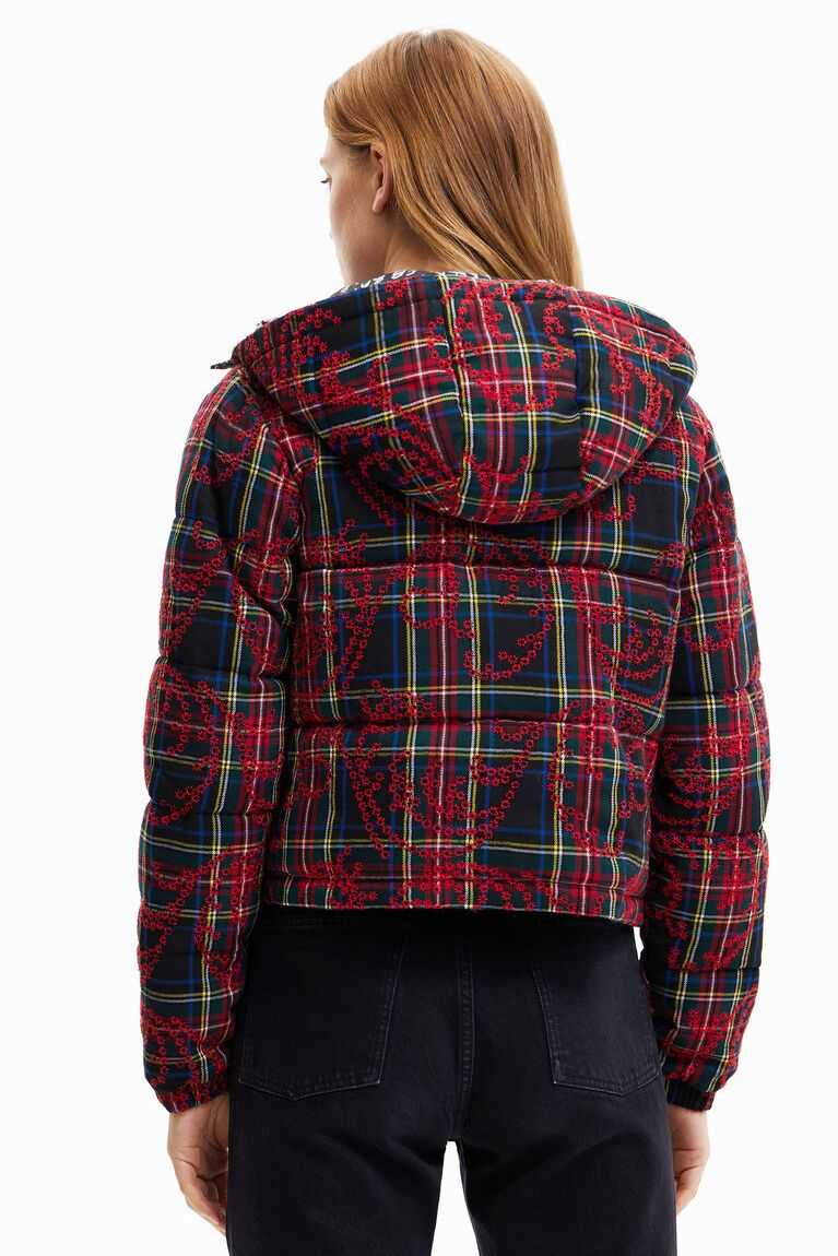 Dámské Bundy Desigual Krátké padded tartan | 281904XBG