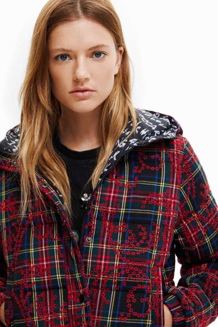 Dámské Bundy Desigual Krátké padded tartan | 281904XBG