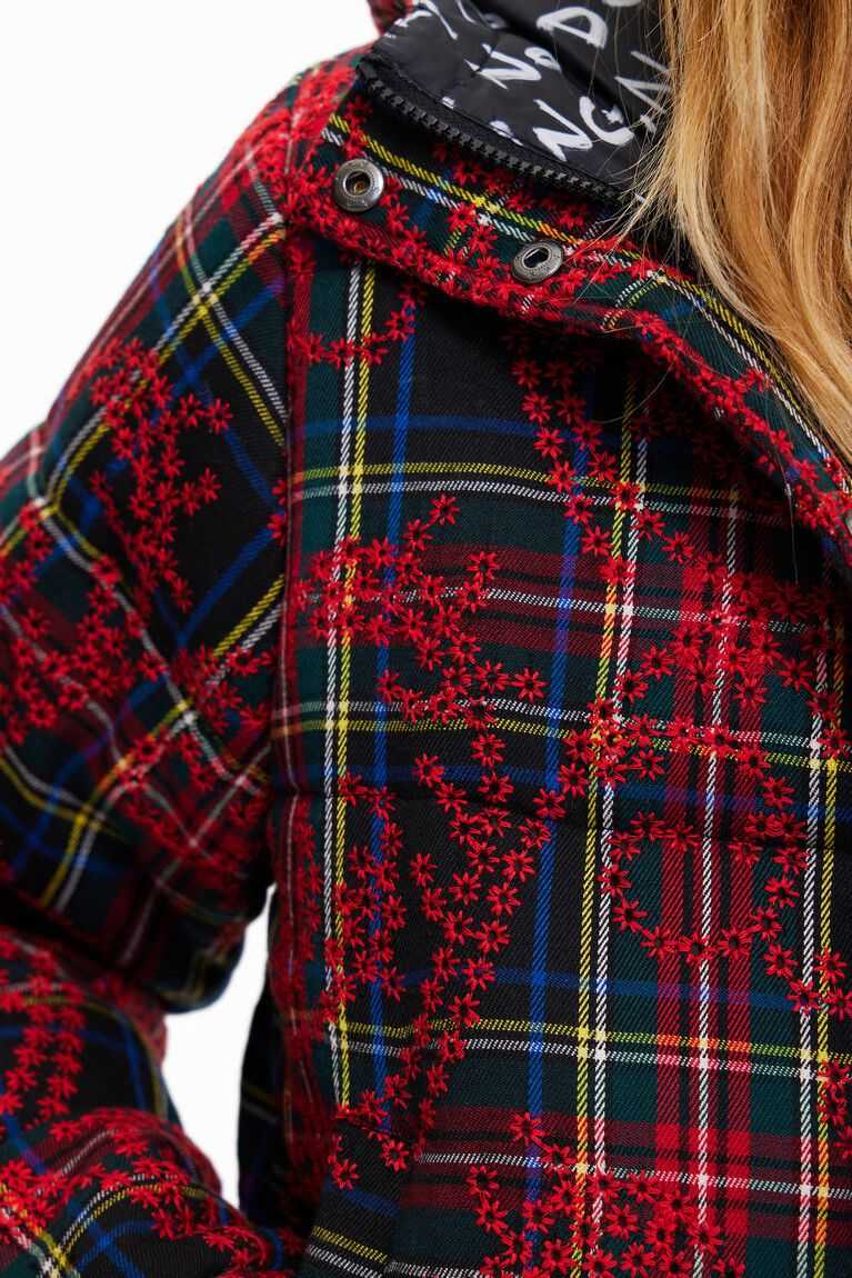 Dámské Bundy Desigual Krátké padded tartan | 281904XBG