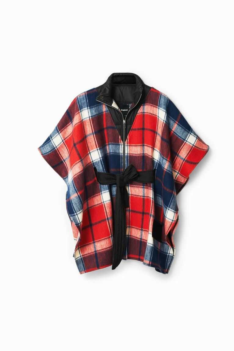 Dámské Bundy Desigual Patchwork plaid poncho | 486932BFH