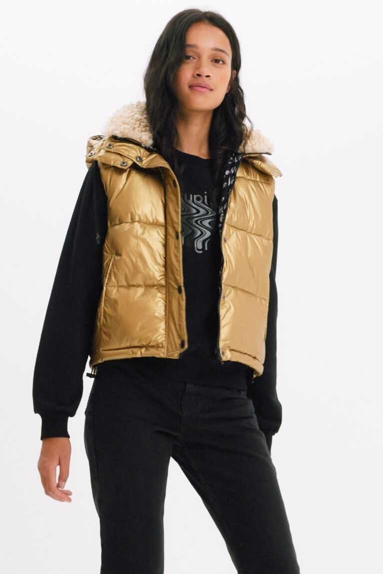 Dámské Bundy Desigual Polstrovaný fleece gilet | 208396BDY