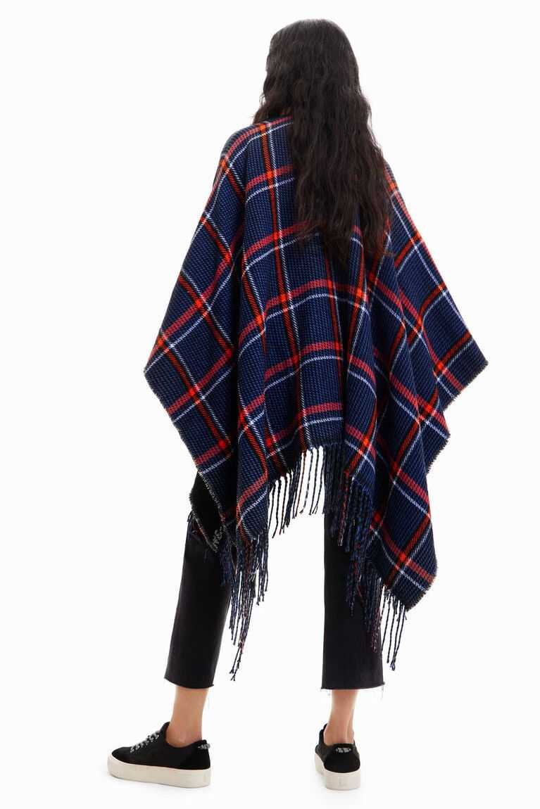 Dámské Bundy Desigual Reversible plaid poncho | 652918KTC