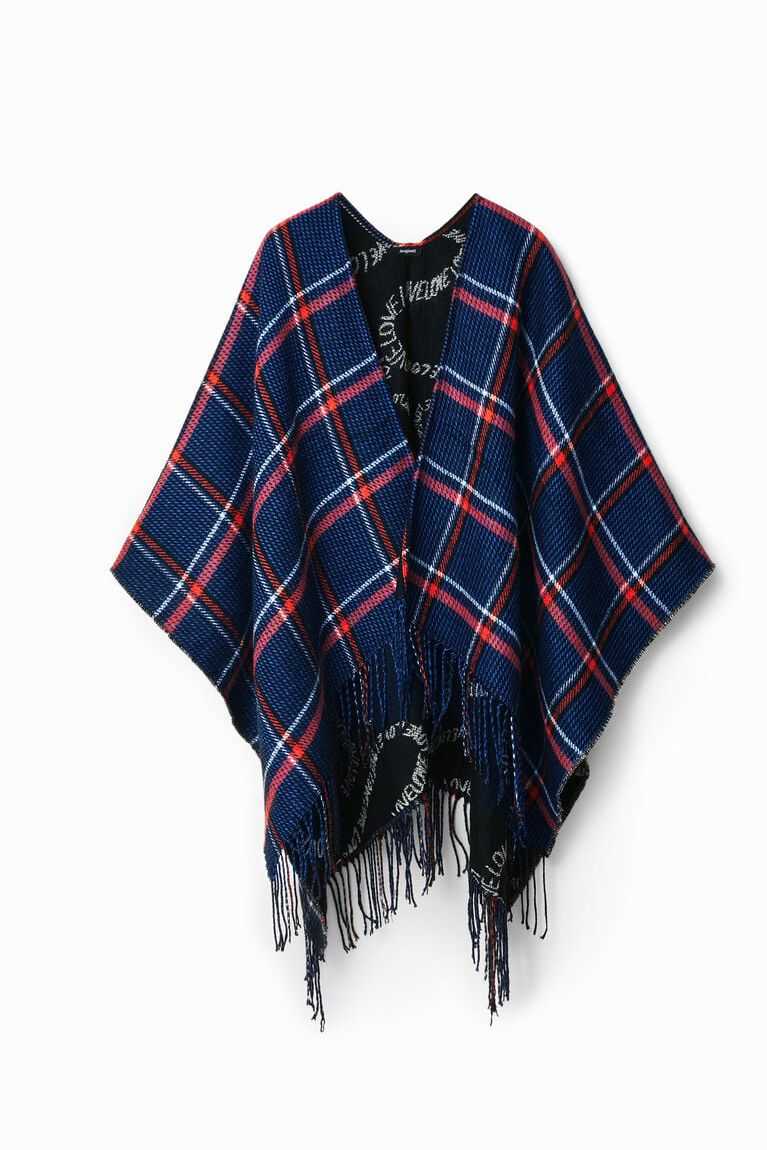 Dámské Bundy Desigual Reversible plaid poncho | 652918KTC