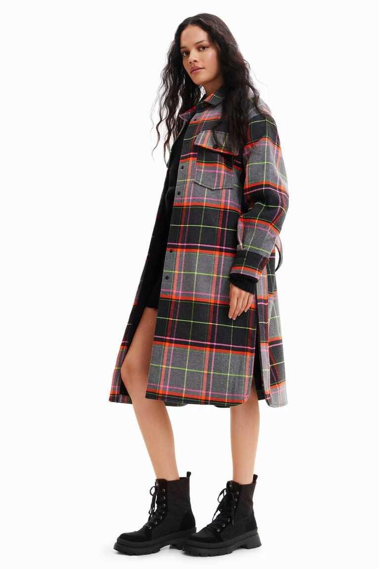 Dámské Bundy Desigual Tartan overshirt | 219745XRE