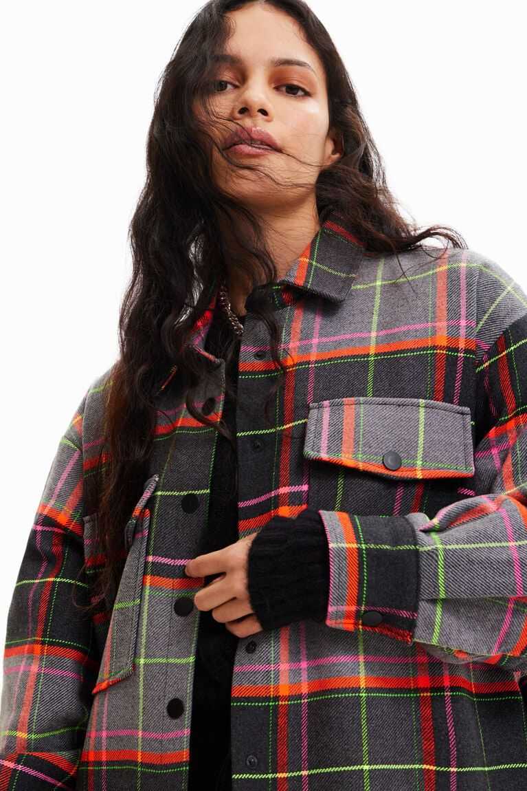 Dámské Bundy Desigual Tartan overshirt | 219745XRE