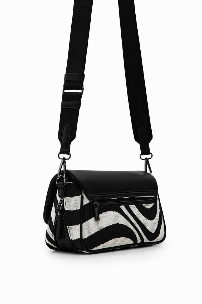 Dámské Crossbody Kabelky Desigual Small half-logo zebra | 260835PBK