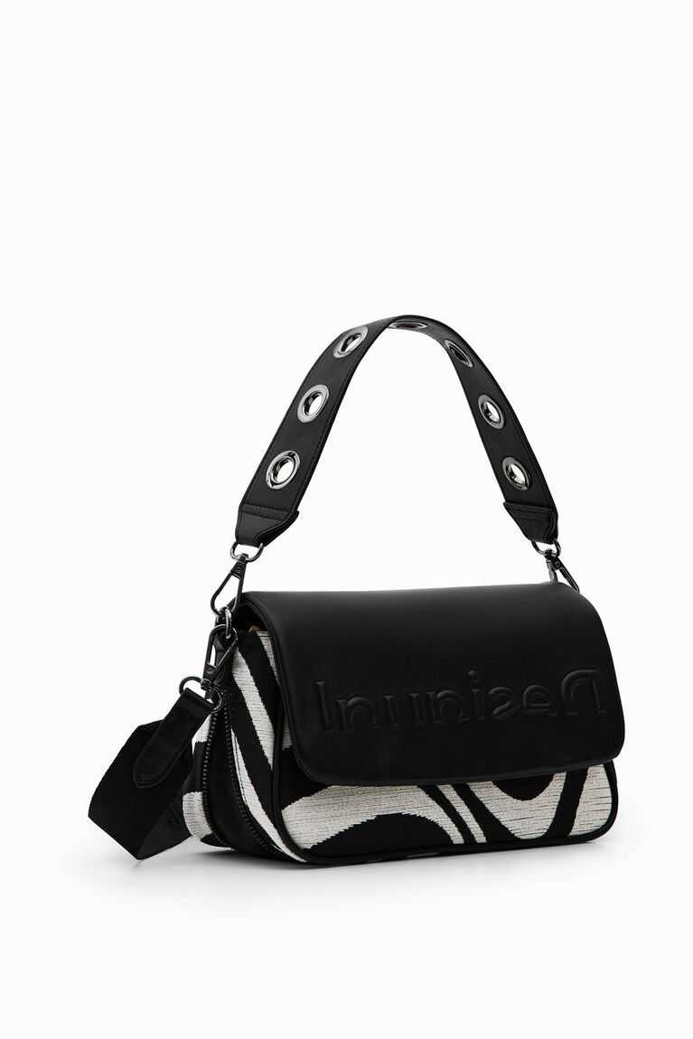 Dámské Crossbody Kabelky Desigual Small half-logo zebra | 260835PBK