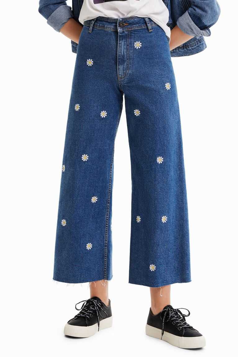 Dámské Džíny Desigual Daisy denim culottes | 792415CQS