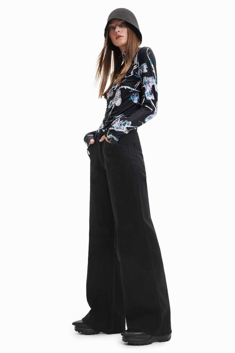 Dámské Džíny Desigual Maitrepierre wide-leg | 307184XED