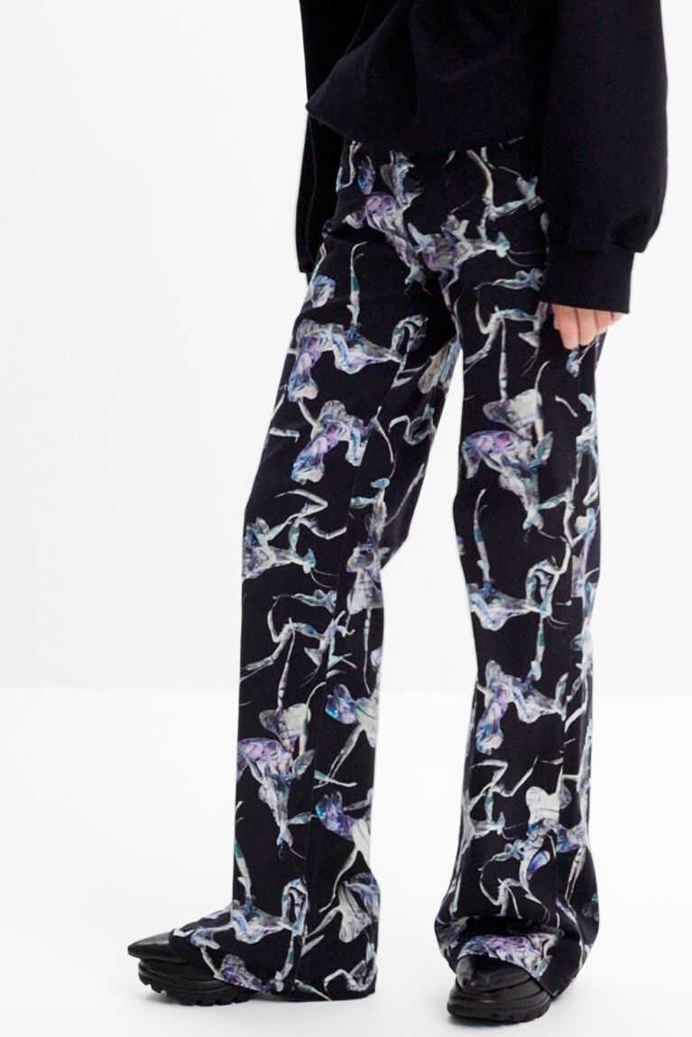 Dámské Džíny Desigual Maitrepierre wide-leg trousers | 349825OUF