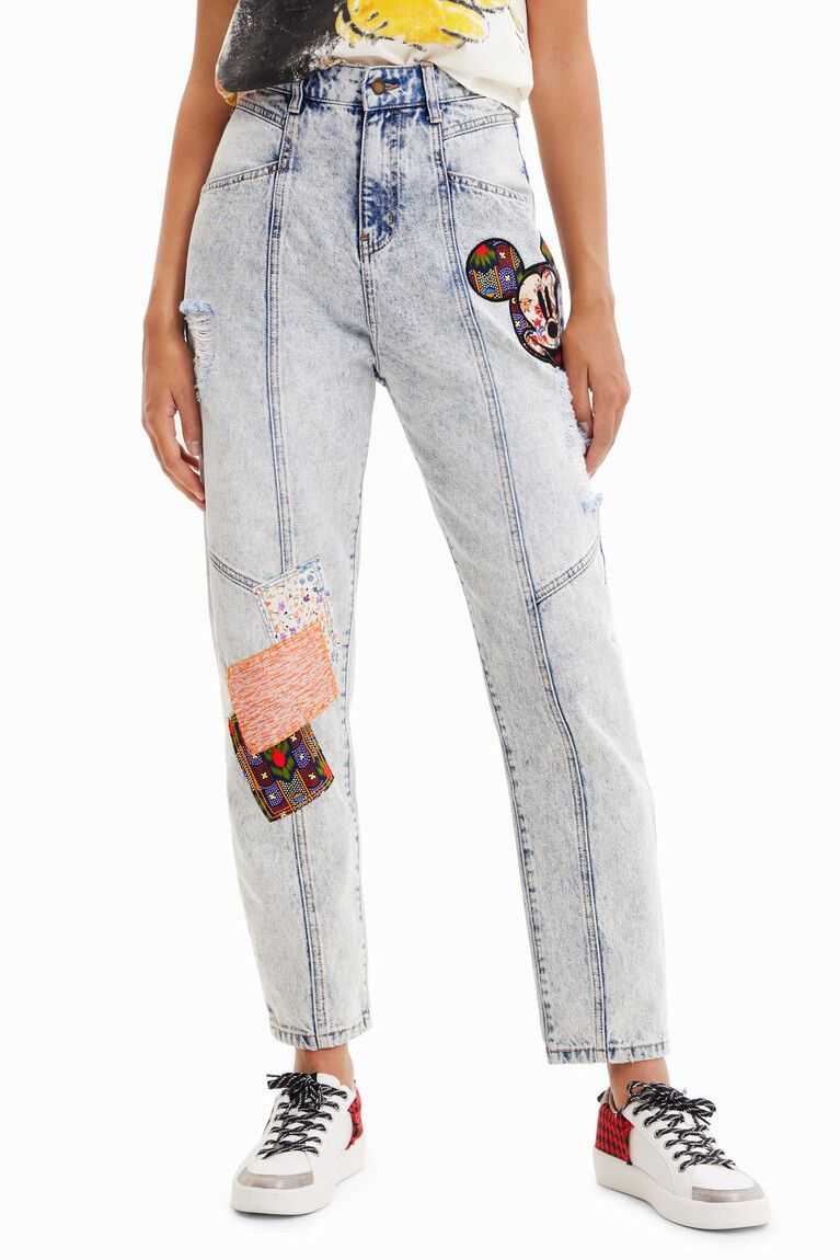 Dámské Džíny Desigual Relaxed featuring Disney\'s Mickey Mouse | 935180LXT