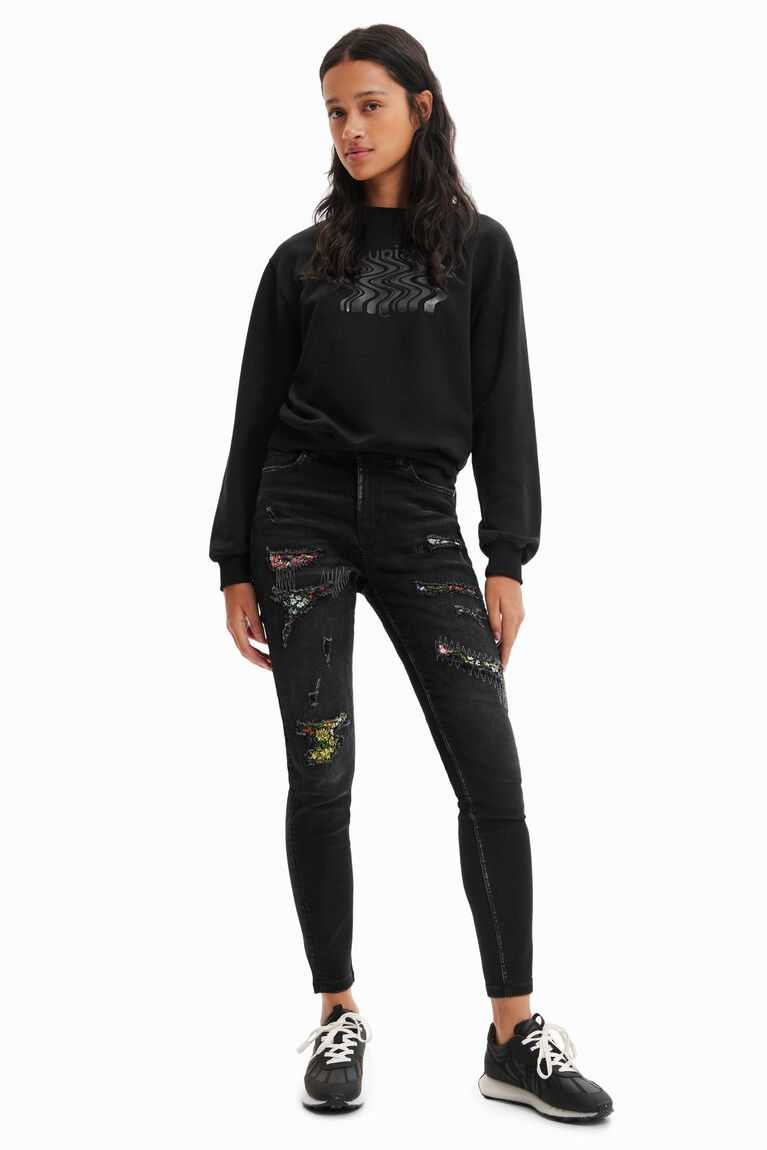 Dámské Džíny Desigual Ripped skinny | 715023KYI