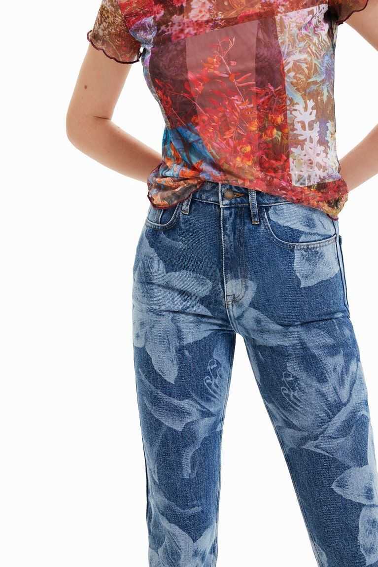 Dámské Džíny Desigual Rovný cropped | 318725HLR