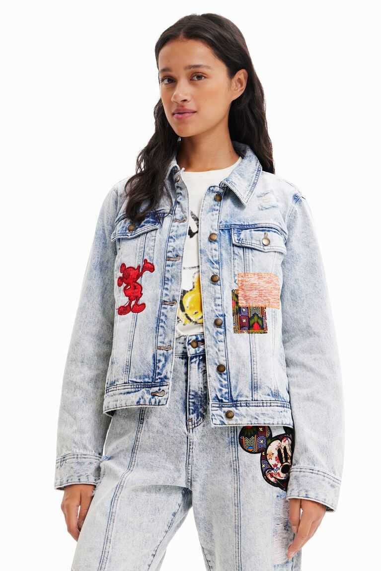 Knitwear Desigual Obchod Damske Disney s Mickey Mouse denim jacket