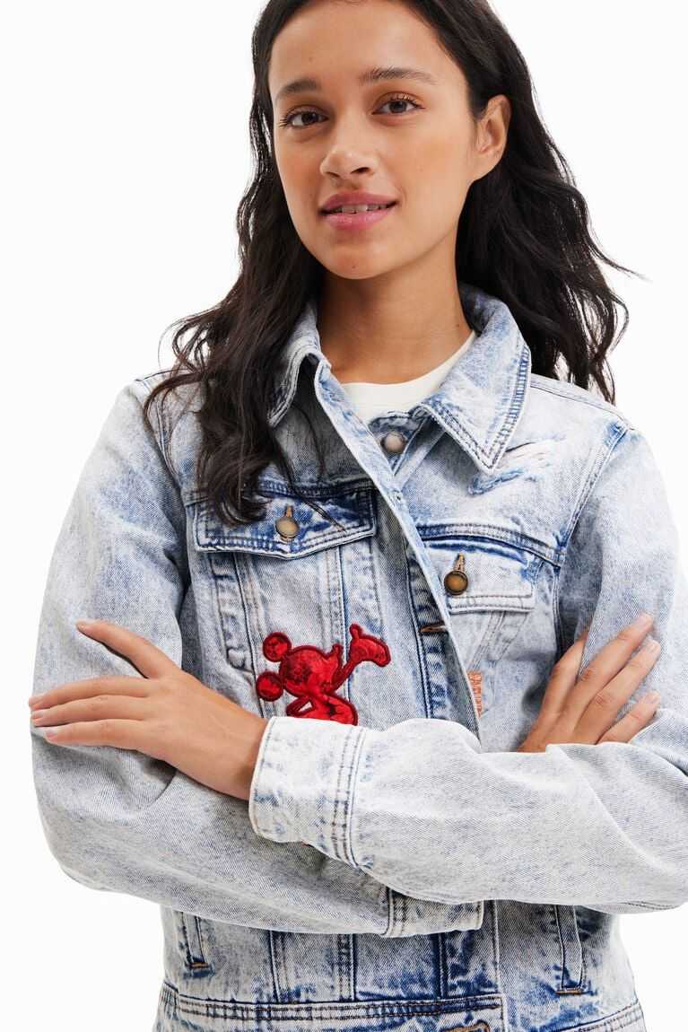 Dámské Knitwear Desigual Disney's Mickey Mouse denim jacket | 691208NXJ