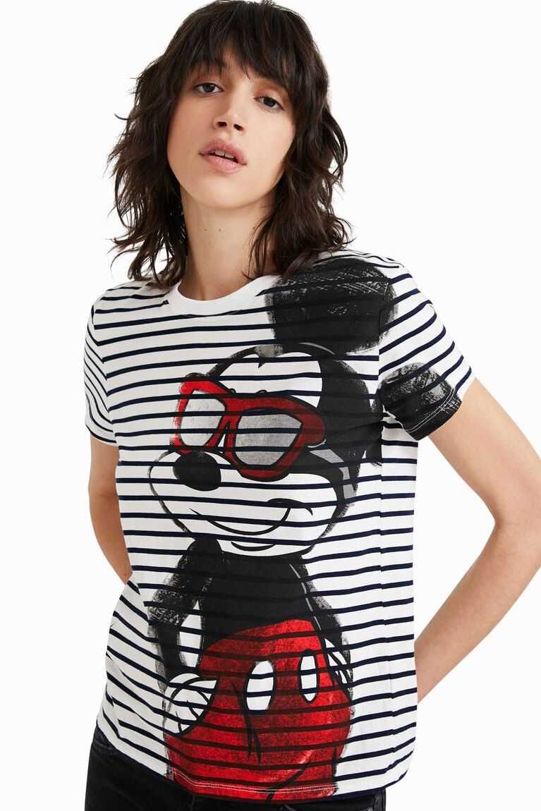 Dámské Knitwear Desigual Pruhovaný Mickey Mouse T-shirt | 980315AZL